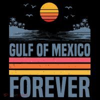 Gulf Of Mexico Since 1672 Retro Beach Gulf Of Mexico Forever Poster