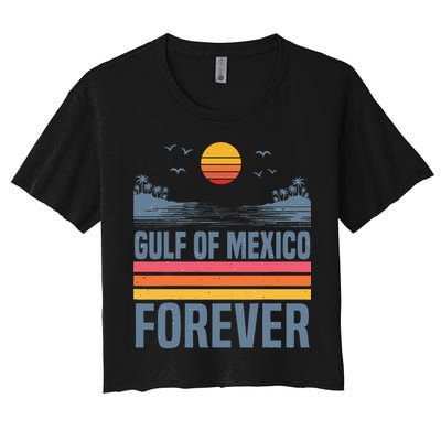 Gulf Of Mexico Since 1672 Retro Beach Gulf Of Mexico Forever Crop Top