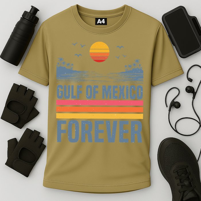 Gulf Of Mexico Since 1672 Retro Beach Gulf Of Mexico Forever Cooling Performance Crew T-Shirt