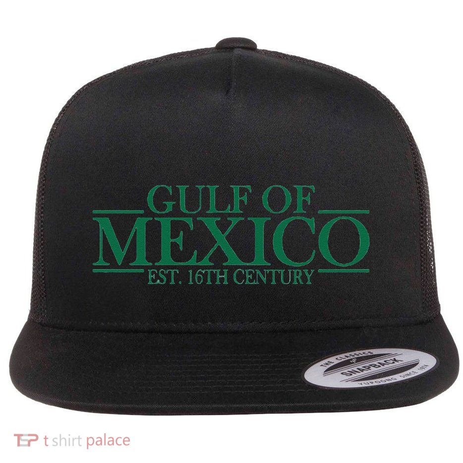 Gulf Of Mexico America Est. 16th Century .Png Flat Bill Trucker Hat