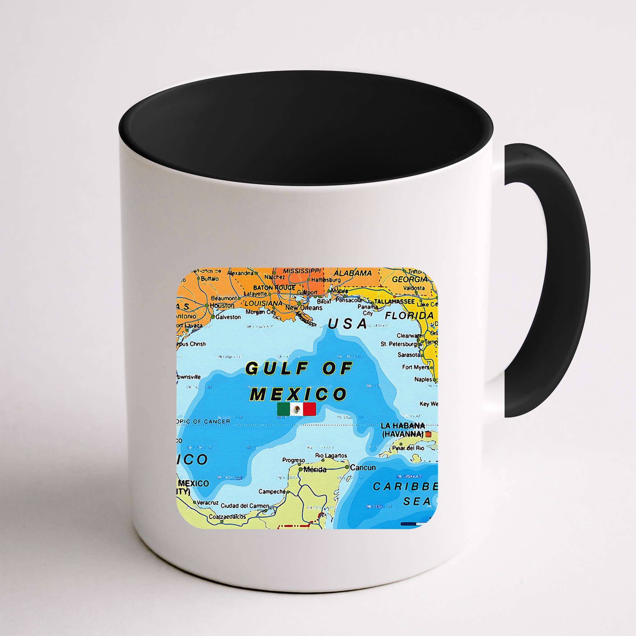 Gulf Of Mexico Map Flag Always Retro Vintage Mug