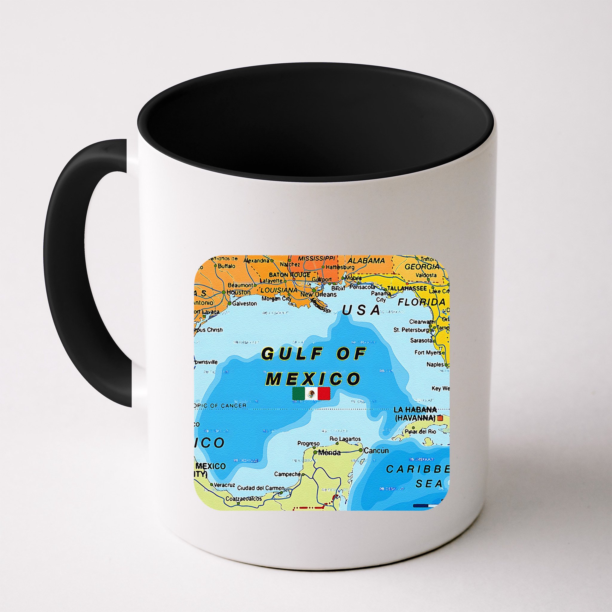 Gulf Of Mexico Map Flag Always Retro Vintage Mug