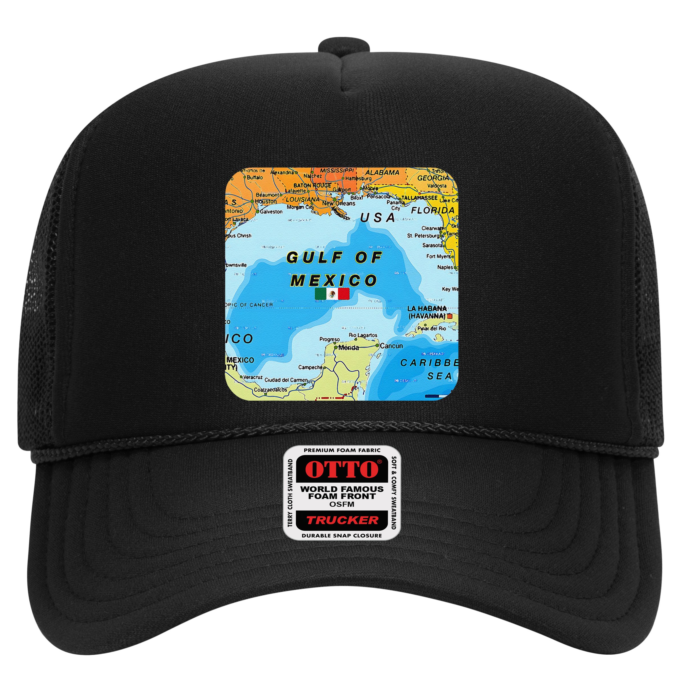 Gulf Of Mexico Map Flag Always Retro Vintage Hat