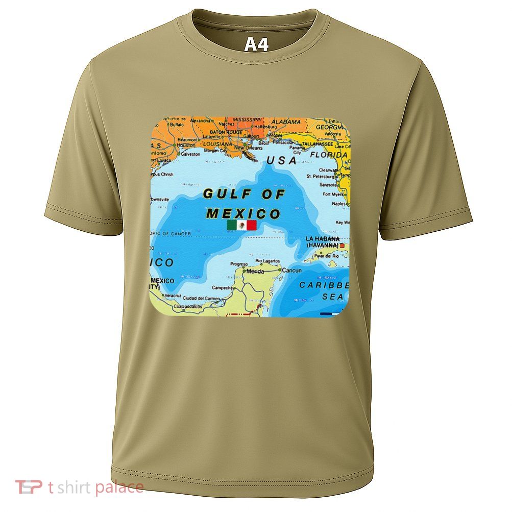 Gulf Of Mexico Map Flag Always Retro Vintage Performance Shirt