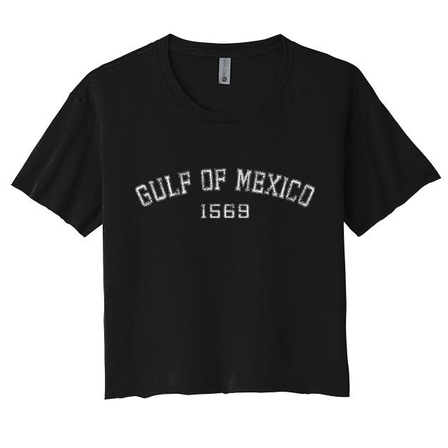 Gulf Of Mexico 1569 Historic Map Crop Top