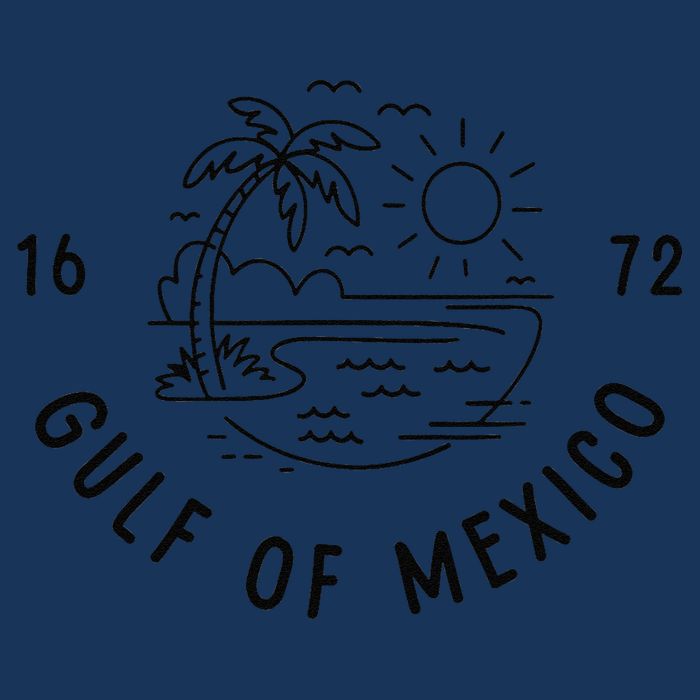 Gulf Of Mexico Est 1672 American Historical Geography Infant Baby Jersey Bodysuit