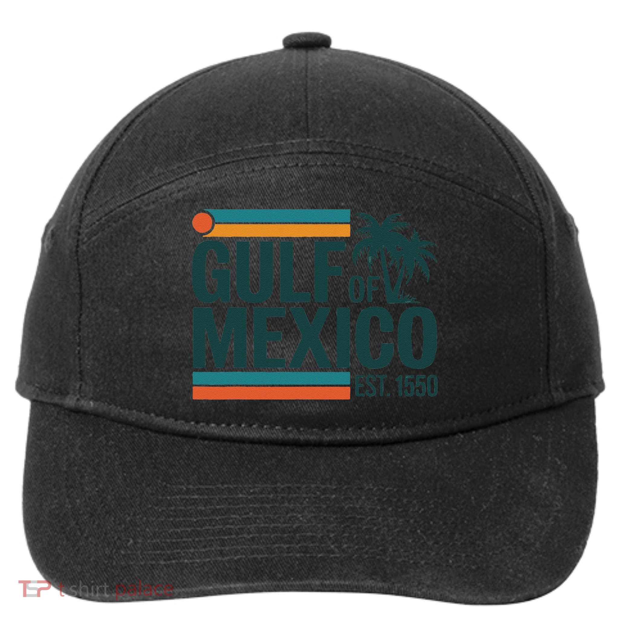 Gulf Of Mexico Est 1550 Retro Vintage Beach Gulf Of Mexico 7-Panel Snapback Hat