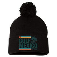 Gulf Of Mexico Est 1550 Retro Vintage Beach Gulf Of Mexico Pom Pom 12in Knit Beanie