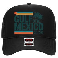 Gulf Of Mexico Est 1550 Retro Vintage Beach Gulf Of Mexico Trucker Hat
