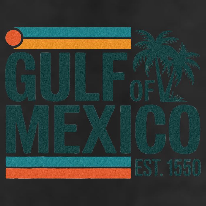 Gulf Of Mexico Est 1550 Retro Vintage Beach Gulf Of Mexico Trucker Hat