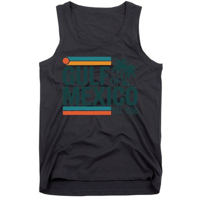 Gulf Of Mexico Est 1550 Retro Vintage Beach Gulf Of Mexico Tank Top