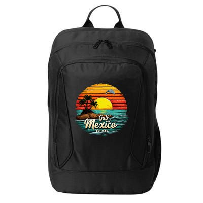Gulf Of Mexico Since 1550 Retro Vintage Beach Palm City Backpack