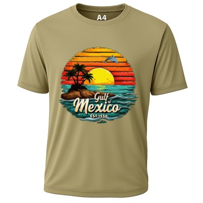 Gulf Of Mexico Since 1550 Retro Vintage Beach Palm Performance Shirt