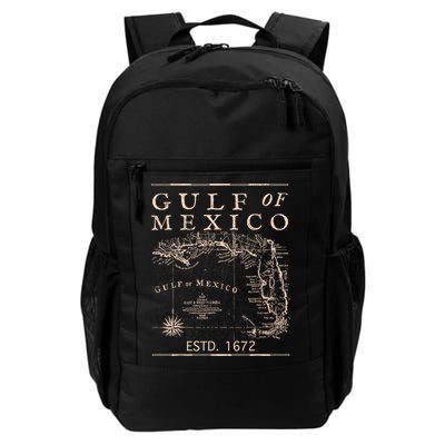 Gulf Of Mexico Since 1672 Historic Map Retro Gulf Beach Daily Commute Backpack