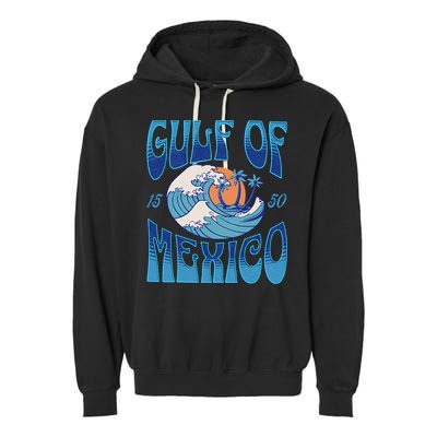 Gulf Of Mexico Est 1550 Retro Vintage Beach Garment-Dyed Fleece Hoodie