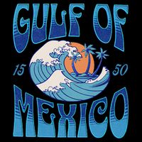 Gulf Of Mexico Est 1550 Retro Vintage Beach Backpack