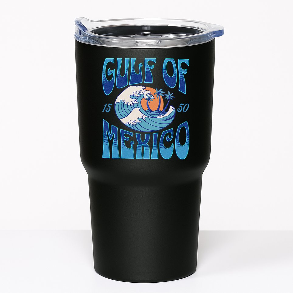 Gulf Of Mexico Est 1550 Retro Vintage Beach Tumbler