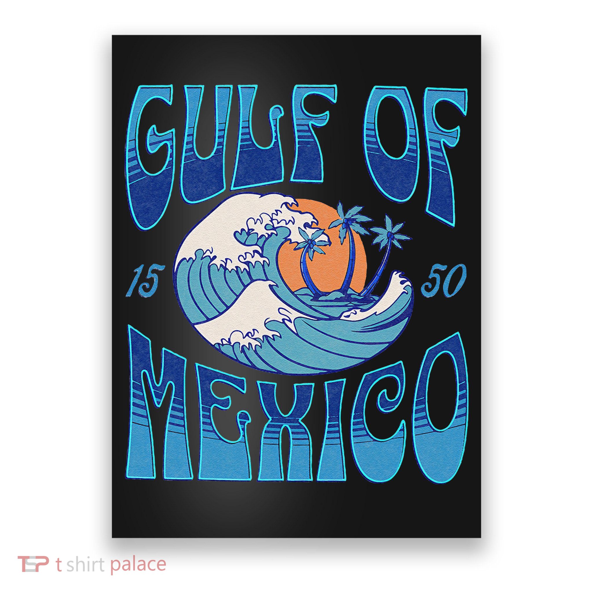 Gulf Of Mexico Est 1550 Retro Vintage Beach Poster