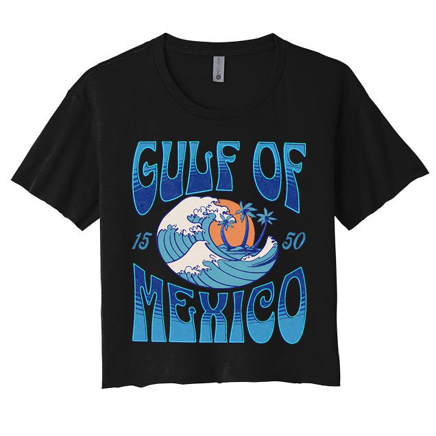 Gulf Of Mexico Est 1550 Retro Vintage Beach Crop Top