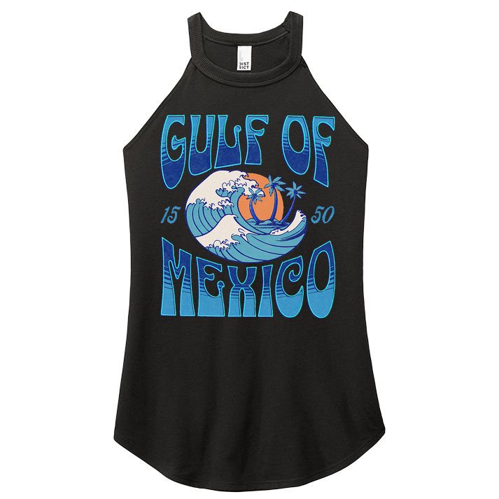Gulf Of Mexico Est 1550 Retro Vintage Beach Women's Perfect Tri Rocker Tank