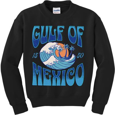 Gulf Of Mexico Est 1550 Retro Vintage Beach Kids Sweatshirt