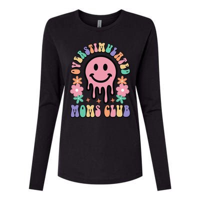 Groovy Overstimulated Moms Club MotherS Day Mom Womens Cotton Relaxed Long Sleeve T-Shirt