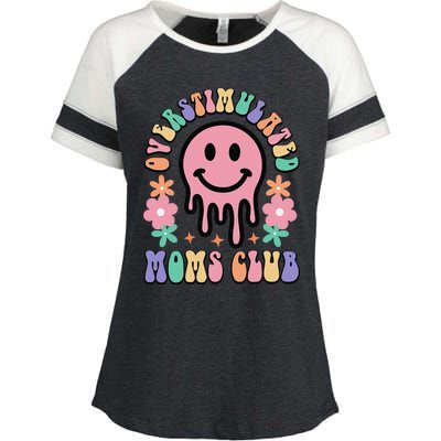 Groovy Overstimulated Moms Club MotherS Day Mom Enza Ladies Jersey Colorblock Tee