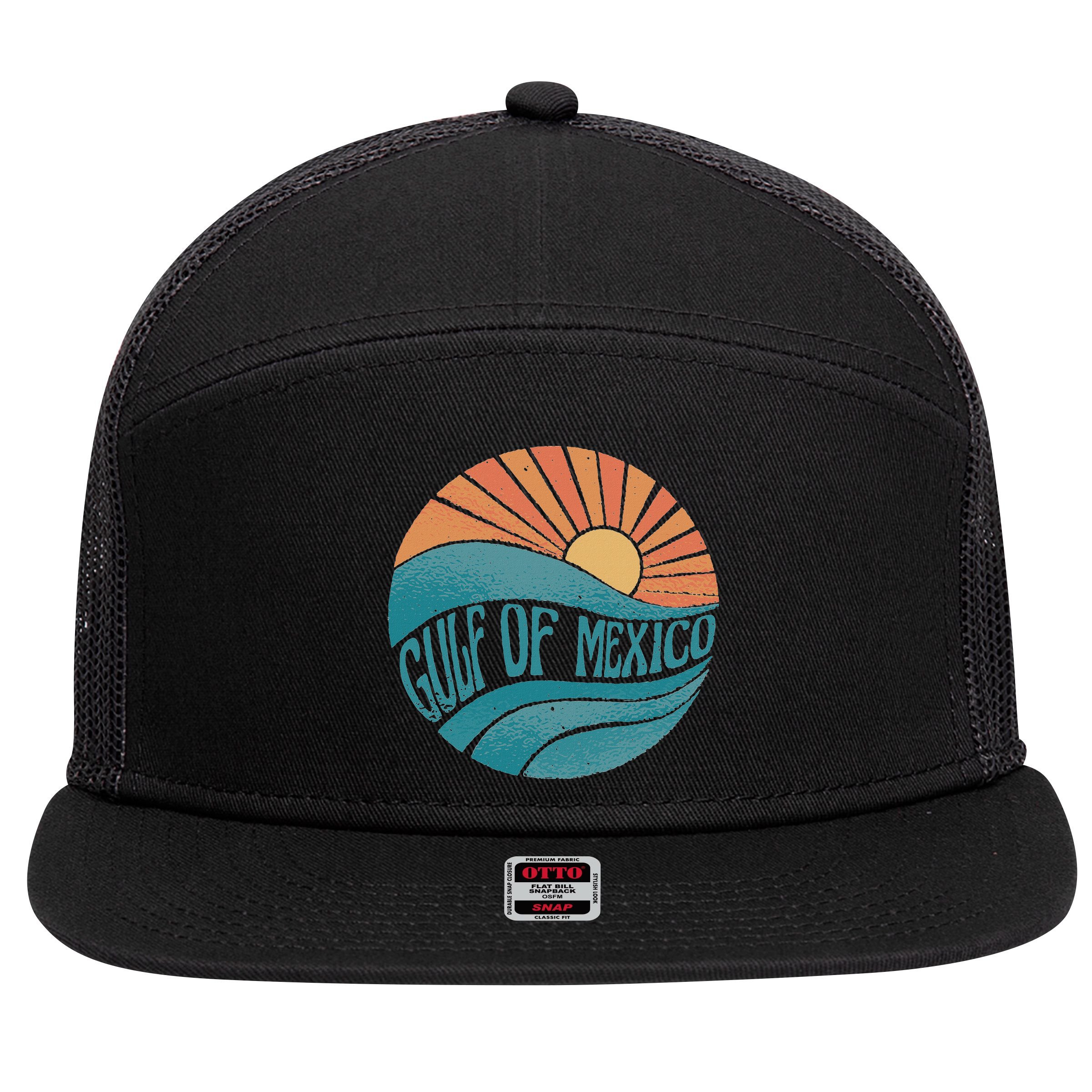 Gulf Of Mexico 7 Panel Mesh Trucker Snapback Hat