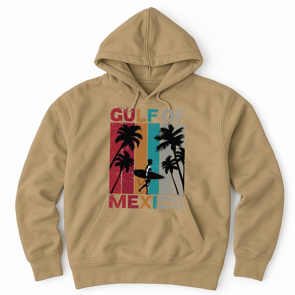 Gulf Of Mexico Retro Vintage Beach .Png Hoodie
