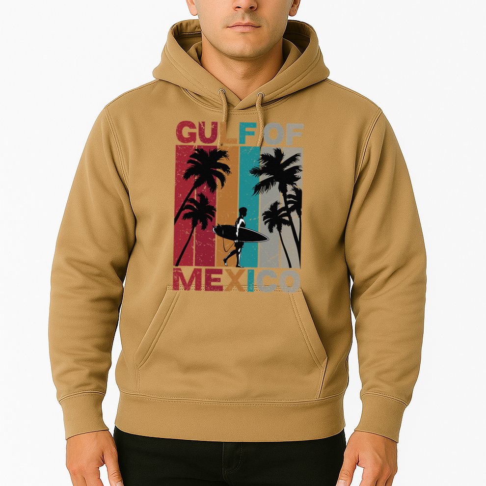 Gulf Of Mexico Retro Vintage Beach .Png Hoodie