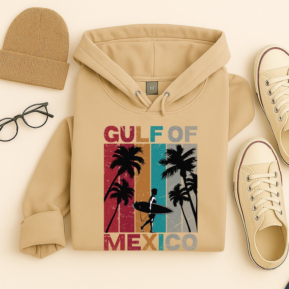 Gulf Of Mexico Retro Vintage Beach .Png Hoodie