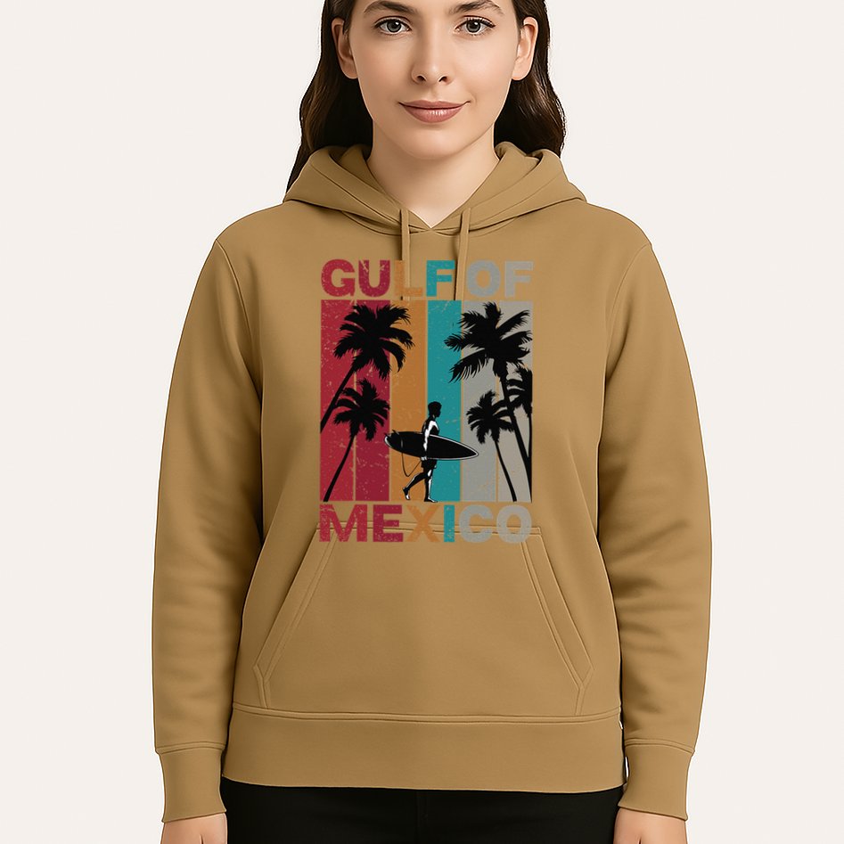 Gulf Of Mexico Retro Vintage Beach .Png Hoodie
