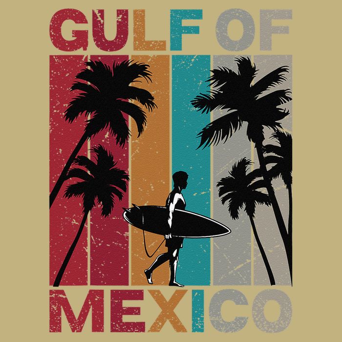 Gulf Of Mexico Retro Vintage Beach .Png Hoodie