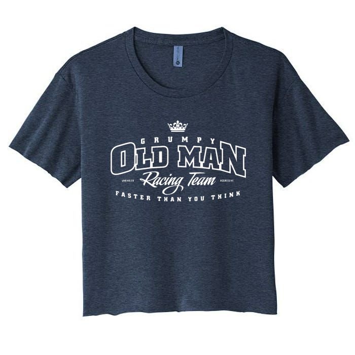 Grumpy Old Man Racing Team MX For Grandfather Women's Crop Top Tee