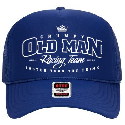 Grumpy Old Man Racing Team MX For Grandfather High Crown Mesh Back Trucker Hat