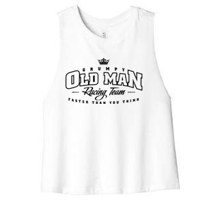 Grumpy Old Man Racing Team MX For Grandfather Women's Racerback Cropped Tank