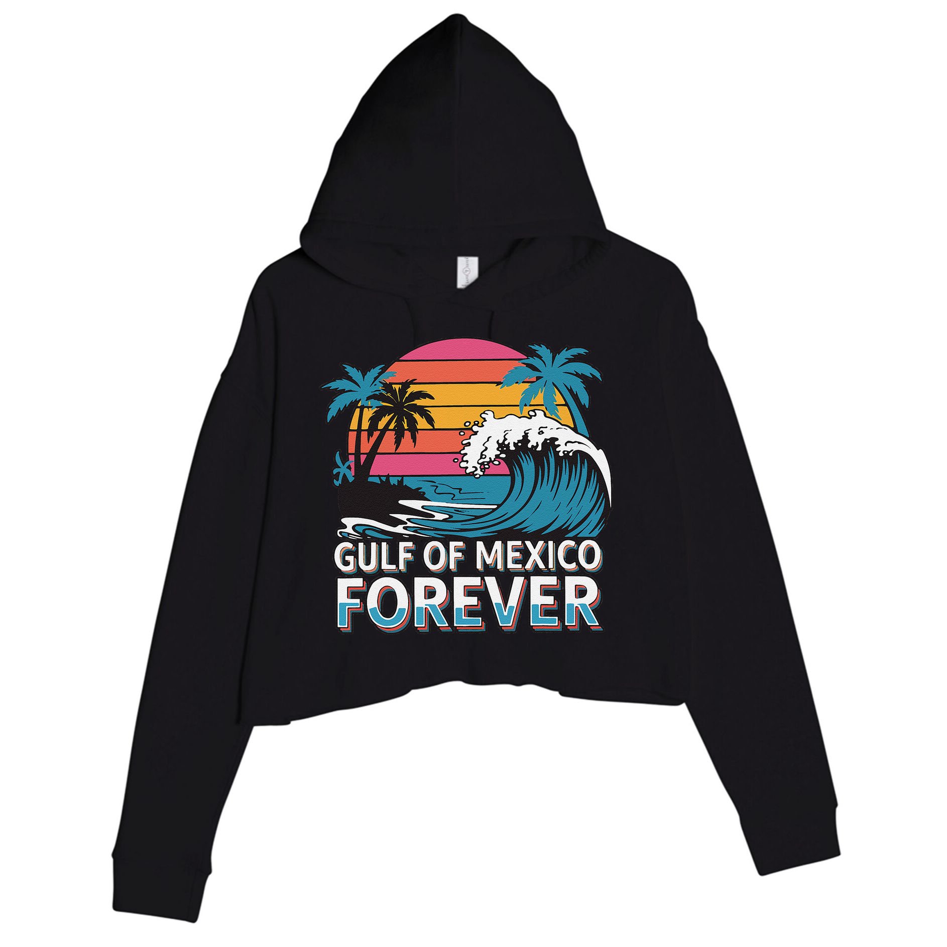 Gulf Of Mexico Oceanic Basin Tourist Spot Travel Crop Fleece Hoodie
