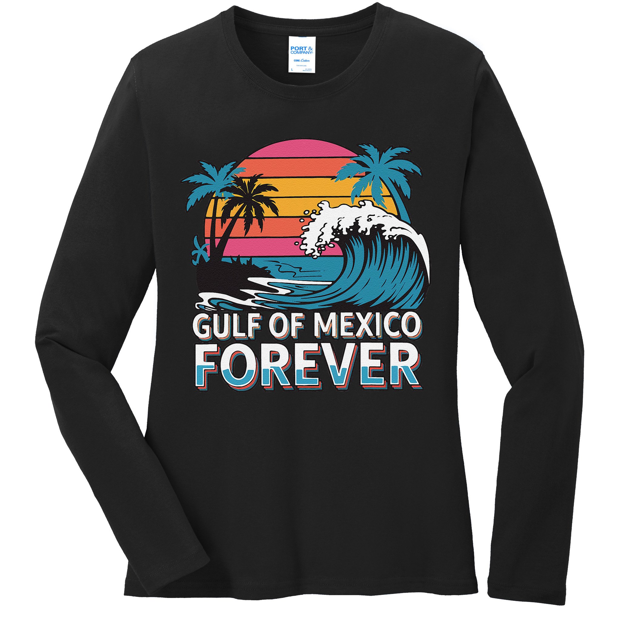 Gulf Of Mexico Oceanic Basin Tourist Spot Travel Ladies Long Sleeve Shirt