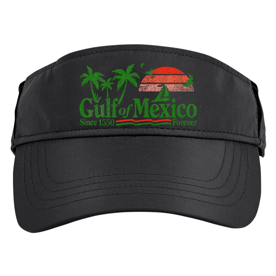Gulf Of Mexico Since 1550 Adult Drive Performance Visor