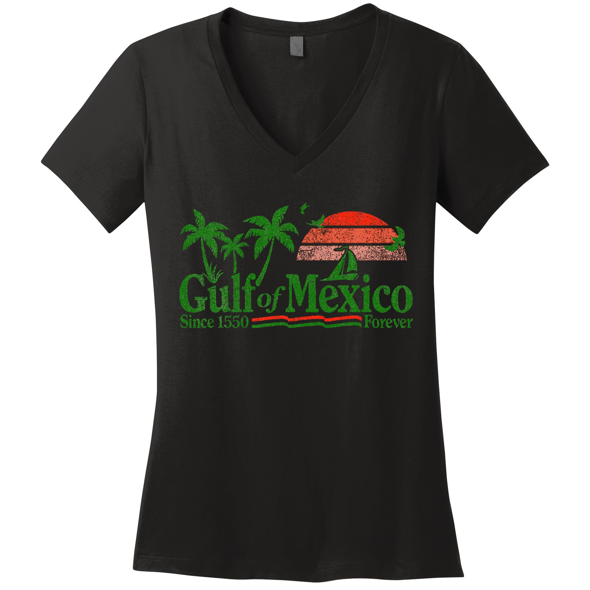 Gulf Of Mexico Since 1550 Women's V-Neck T-Shirt