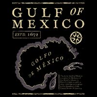 Gulf Of Mexico 1672 Historic Map Drawstring Bag