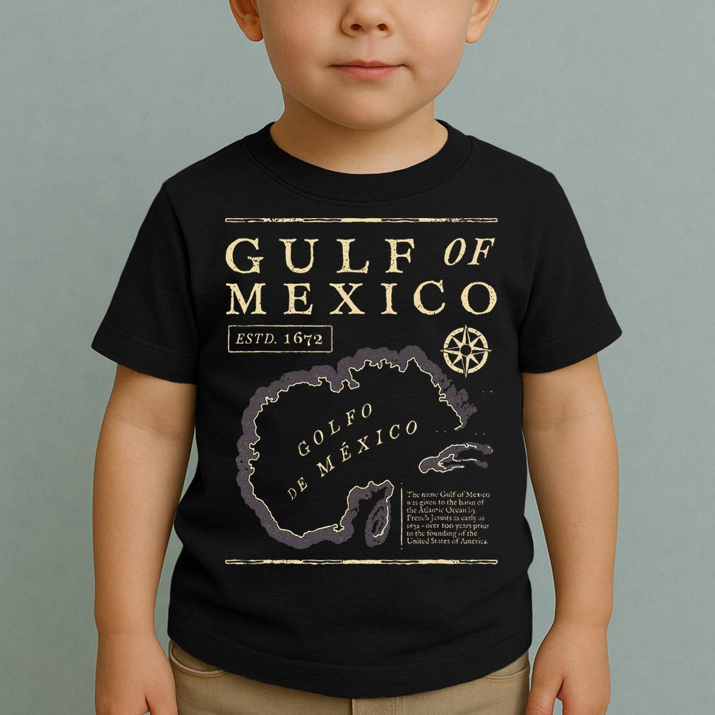 Gulf Of Mexico 1672 Historic Map Toddler T-Shirt