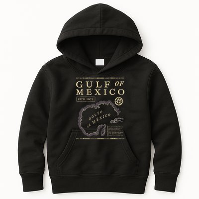 Gulf Of Mexico 1672 Historic Map Kids Hoodie