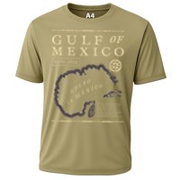 Gulf Of Mexico 1672 Historic Map Cooling Performance Crew T-Shirt