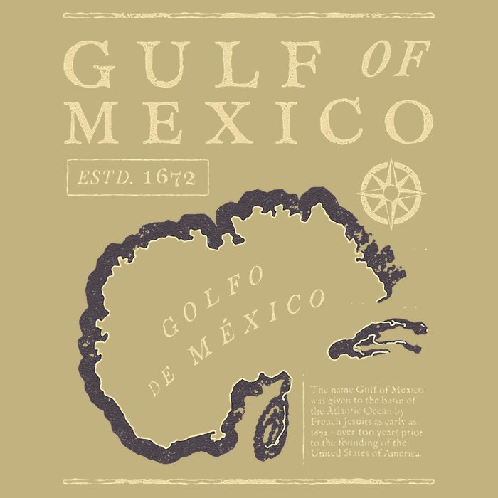 Gulf Of Mexico 1672 Historic Map Cooling Performance Crew T-Shirt