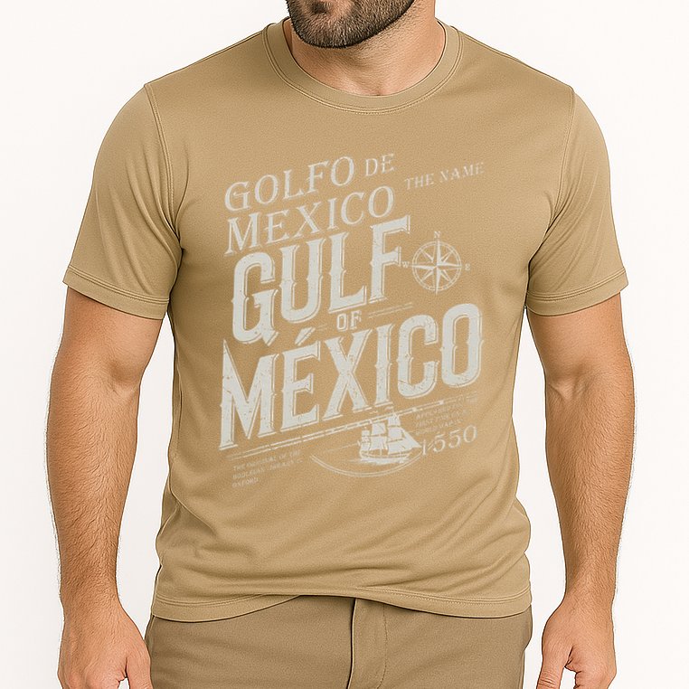 Gulf Of Mexico Since 1550 History Origin Facts Cooling Performance Crew T-Shirt