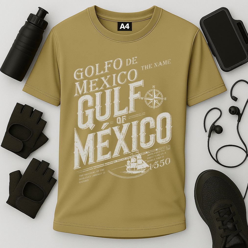 Gulf Of Mexico Since 1550 History Origin Facts Cooling Performance Crew T-Shirt
