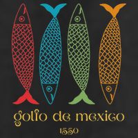 Gulf Of Mexico Golfo De MéXico 1550 Sardine 7 Panel Mesh Trucker Snapback Hat