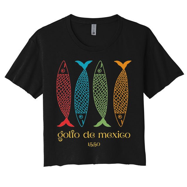 Gulf Of Mexico Golfo De MéXico 1550 Sardine Crop Top