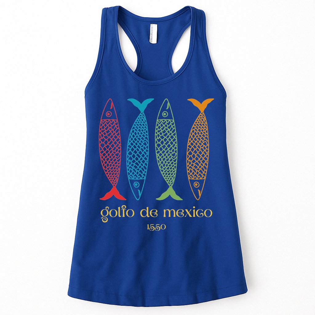 Gulf Of Mexico Golfo De MéXico 1550 Sardine Womens Tank Top